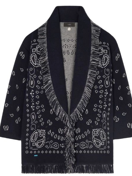 Affordable cashmere Women cardigan Bandana jacquard Alanui 0403